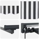 Casa si Gradina - Gradina si terasa - Umbrele si pavilioane - Pavilioane - Cortina Retractabila Manual Antracit si Alb 300x250 cm - Infinity.ro