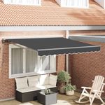 Casa si Gradina - Gradina si terasa - Umbrele si pavilioane - Pavilioane - Cortina Retractabila Manual Antracit 350x250 cm - Infinity.ro
