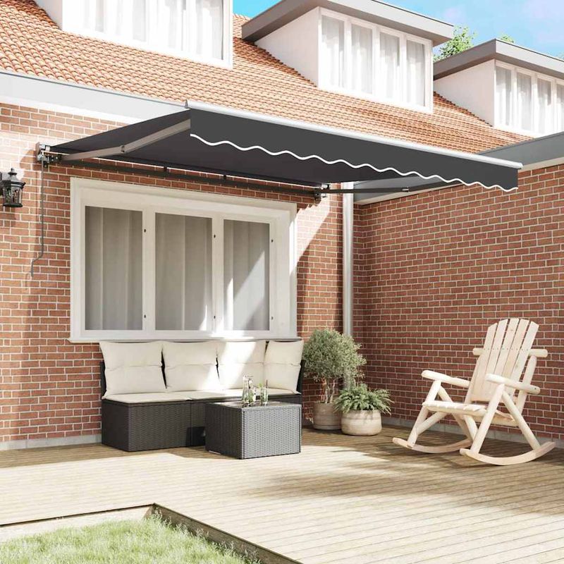 Casa si Gradina - Gradina si terasa - Umbrele si pavilioane - Pavilioane - Cortina Retractabila Manual Antracit 350x250 cm - Infinity.ro