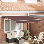 Casa si Gradina - Gradina si terasa - Umbrele si pavilioane - Pavilioane - Cortina Retractabila Manual Maro 350x250 cm - Infinity.ro