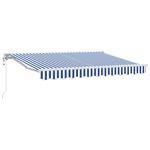 Casa si Gradina - Gradina si terasa - Umbrele si pavilioane - Pavilioane - Cortina Retractabila Manual Albastru si Alb 250x200 cm - Infinity.ro