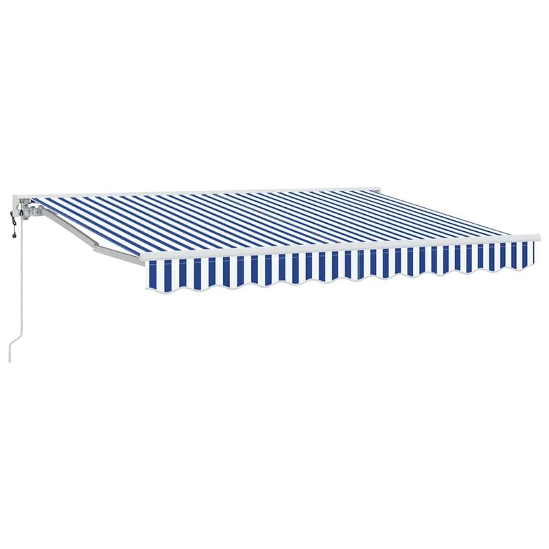 Casa si Gradina - Gradina si terasa - Umbrele si pavilioane - Pavilioane - Cortina Retractabila Manual Albastru si Alb 250x200 cm - Infinity.ro
