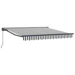 Casa si Gradina - Gradina si terasa - Umbrele si pavilioane - Pavilioane - Cortina Retractabila Manual Antracit si Alb 350x250 cm - Infinity.ro