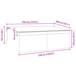 Casa si Gradina - Gradina si terasa - Umbrele si pavilioane - Pavilioane - Cortina Retractabila Dungi Manual Albastru si alb Alb 350 x 200 cm - Infinity.ro