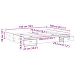 Casa si Gradina - Mobilier - Paturi si accesorii - Paturi - Cadru de pat cu depozitare cu sertar Stejar afumat 140 x 190 cm - Infinity.ro