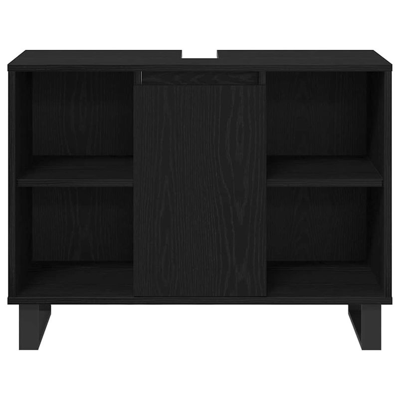 Casa si Gradina - Mobilier - Seturi de mobilier - Seturi baie - Set Mobilier Baie  3 piese Stejar Negru Lemn Prelucrat - Infinity.ro