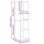 Casa si Gradina - Mobilier - Seturi de mobilier - Seturi living - Set dulap TV cu raft Pe perete 3 pcs Stejar negru 37 x 37 x 142.5 cm - Infinity.ro