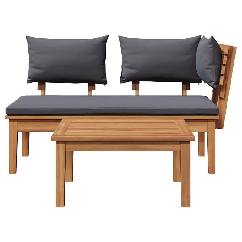 Casa si Gradina - Gradina si terasa - Mobilier exterior - Canapele si fotolii gradina - Set de banca de gradina din lemn masiv de acacia - Infinity.ro