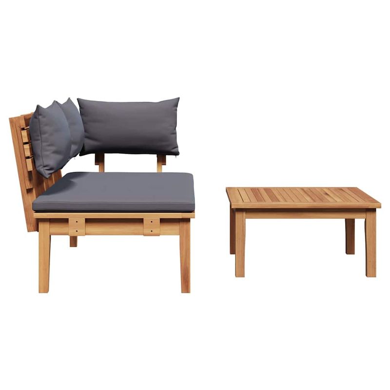 Casa si Gradina - Gradina si terasa - Mobilier exterior - Canapele si fotolii gradina - Set de banca de gradina din lemn masiv de acacia - Infinity.ro