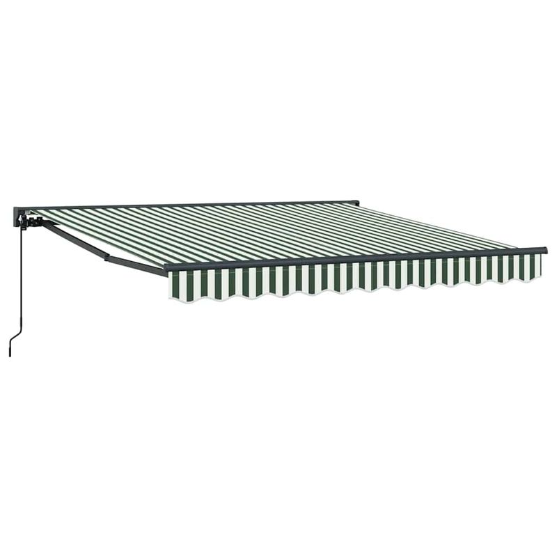 Casa si Gradina - Gradina si terasa - Umbrele si pavilioane - Pavilioane - Cortina Retractabila Manual Verde si alb 350x250 cm - Infinity.ro