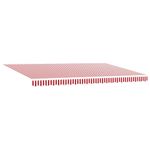 Casa si Gradina - Gradina si terasa - Umbrele si pavilioane - Pavilioane - Cortina Retractabila Manual Stripe Rosu si Alb 500x300 cm - Infinity.ro