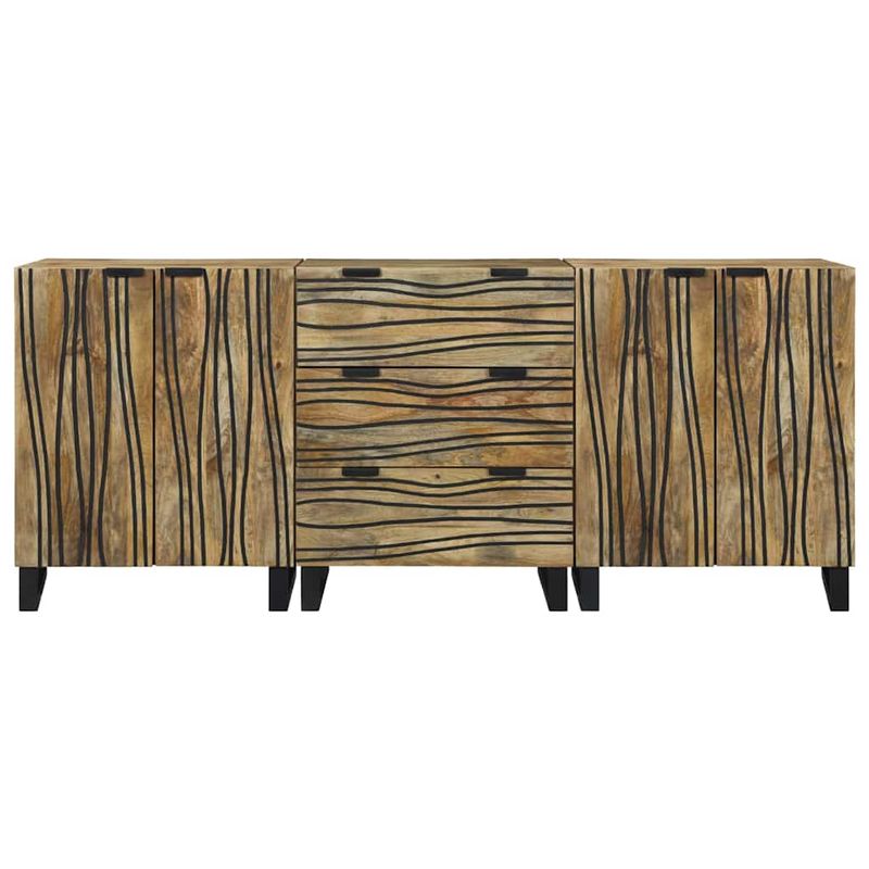 Casa si Gradina - Mobilier - Dulapuri si sifoniere - Dulapuri - Set de mobilier pentru baie 3 pcs Maro Mediu Lemn masiv - Infinity.ro