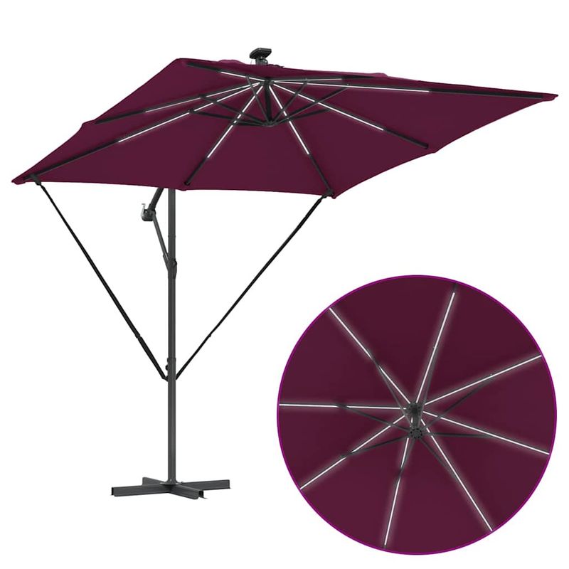 Casa si Gradina - Gradina si terasa - Umbrele si pavilioane - Umbrele - Parasol banana cu brate Rosu bordo 249 x 249 x 250 cm - Infinity.ro