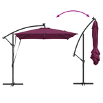 Casa si Gradina - Gradina si terasa - Umbrele si pavilioane - Umbrele - Parasol banana cu brate Rosu bordo 249 x 249 x 250 cm - Infinity.ro