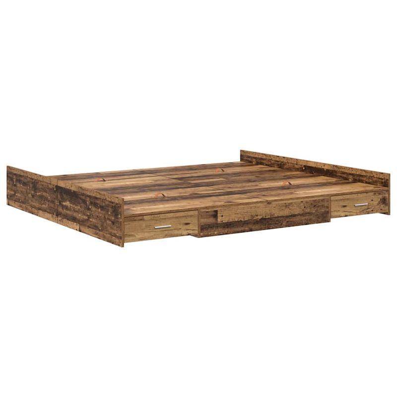 Casa si Gradina - Mobilier - Paturi si accesorii - Paturi - Cadru de pat cu depozitare cu sertar cu headboard Lemn vechi 180 x 200 cm - Infinity.ro