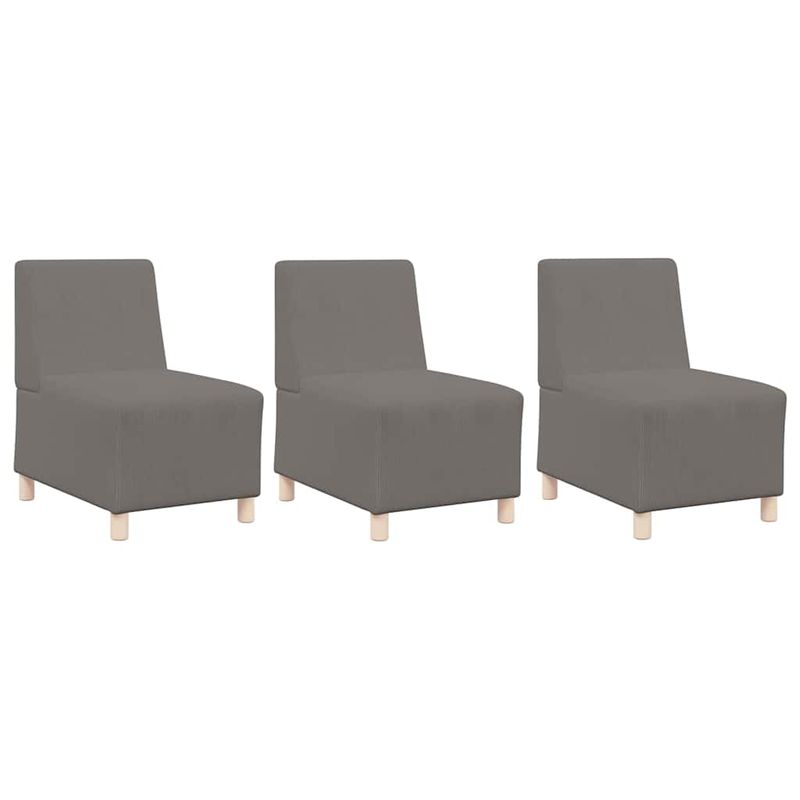 Casa si Gradina - Mobilier - Canapele si coltare - Canapele - Canapea Scaun 3 pcs Gri deschis 55 x 74 x 82 cm - Infinity.ro