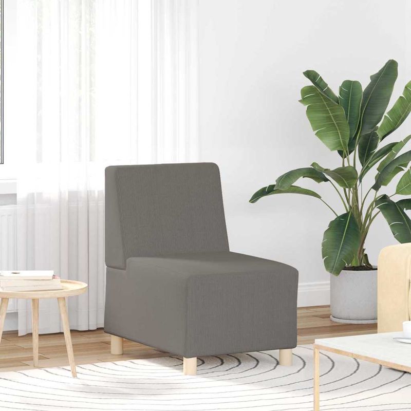 Casa si Gradina - Mobilier - Canapele si coltare - Canapele - Canapea Scaun 3 pcs Gri deschis 55 x 74 x 82 cm - Infinity.ro