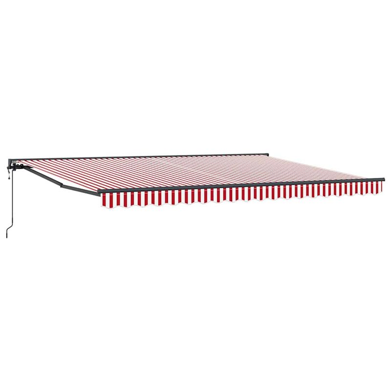 Casa si Gradina - Gradina si terasa - Umbrele si pavilioane - Pavilioane - Cortina Retractabila Manual Stripe Rosu si Alb 450x300 cm - Infinity.ro