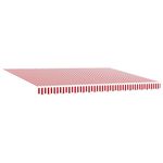 Casa si Gradina - Gradina si terasa - Umbrele si pavilioane - Pavilioane - Cortina Retractabila Manual Stripe Rosu si Alb 450x300 cm - Infinity.ro