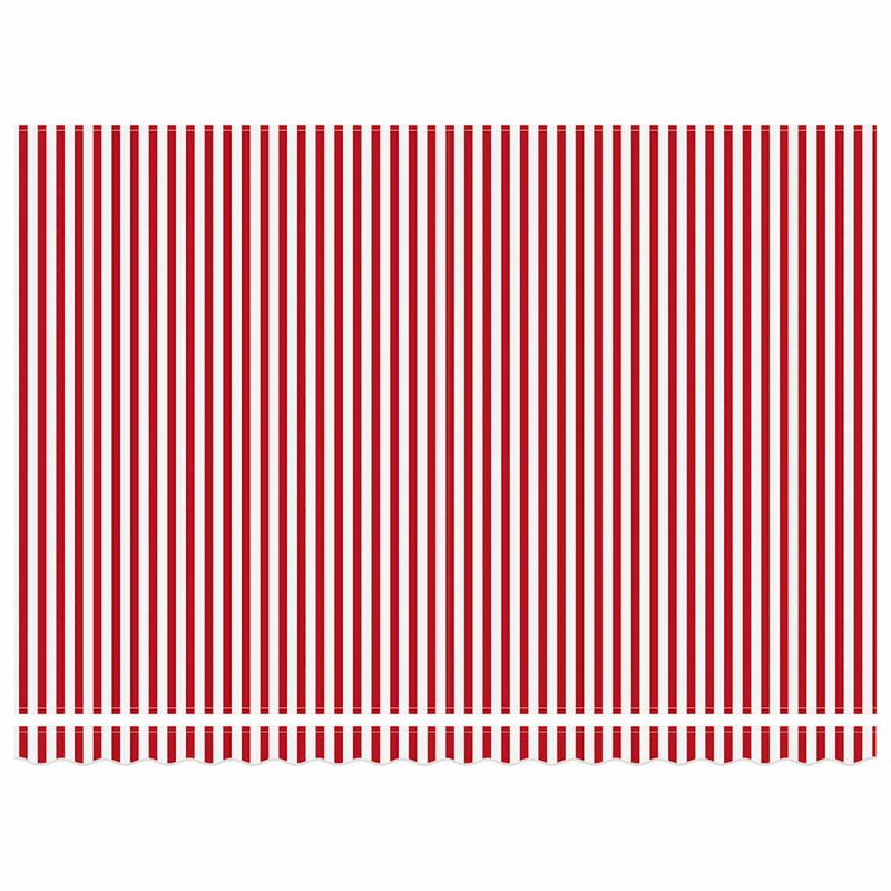 Casa si Gradina - Gradina si terasa - Umbrele si pavilioane - Pavilioane - Cortina Retractabila Manual Stripe Rosu si Alb 450x300 cm - Infinity.ro