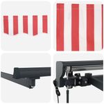 Casa si Gradina - Gradina si terasa - Umbrele si pavilioane - Pavilioane - Cortina Retractabila Manual Stripe Rosu si Alb 450x300 cm - Infinity.ro