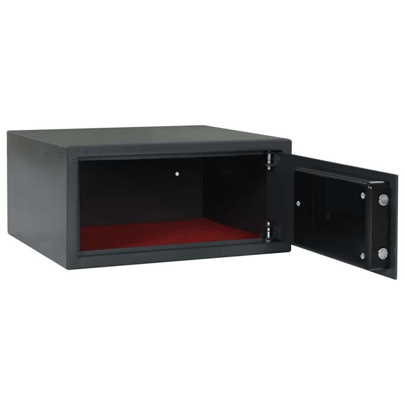 Casa si Gradina - Constructii - Depozitare, transport si protectie - Seifuri si casete de valori - Seif electronic digital gri inchis 42x37x20 cm otel - Infinity.ro