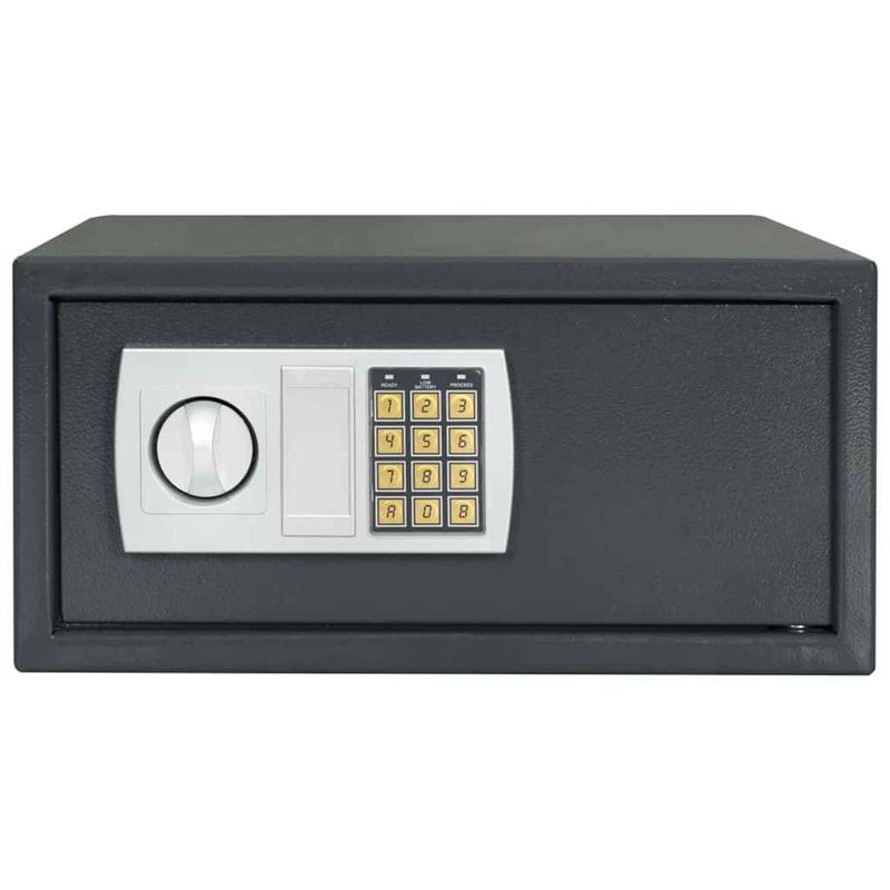 Casa si Gradina - Constructii - Depozitare, transport si protectie - Seifuri si casete de valori - Seif electronic digital gri inchis 42x37x20 cm otel - Infinity.ro