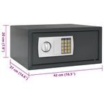 Casa si Gradina - Constructii - Depozitare, transport si protectie - Seifuri si casete de valori - Seif electronic digital gri inchis 42x37x20 cm otel - Infinity.ro