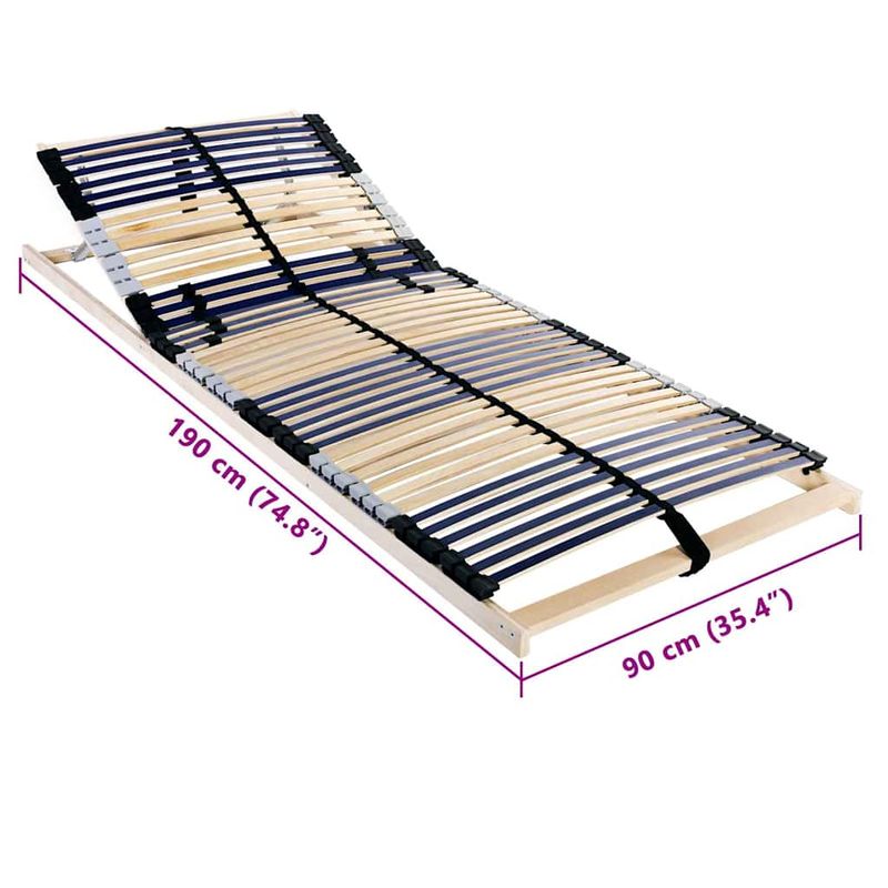 Casa si Gradina - Mobilier - Saltele si somiere - Somiere - Somiera pat Manual Maro 90 x 190 cm Lemn si plastic - Infinity.ro