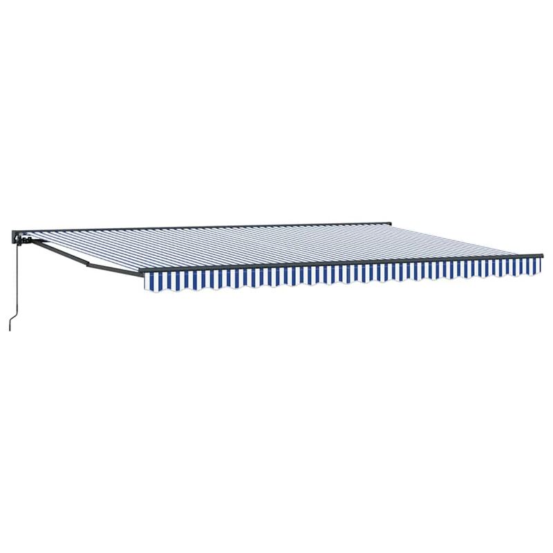 Casa si Gradina - Gradina si terasa - Umbrele si pavilioane - Pavilioane - Cortina Retractabila Manual Albastru si Alb 500x300 cm - Infinity.ro