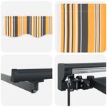 Casa si Gradina - Gradina si terasa - Umbrele si pavilioane - Pavilioane - Cortina Retractabila Manual Albastru Marin 450x300 cm - Infinity.ro