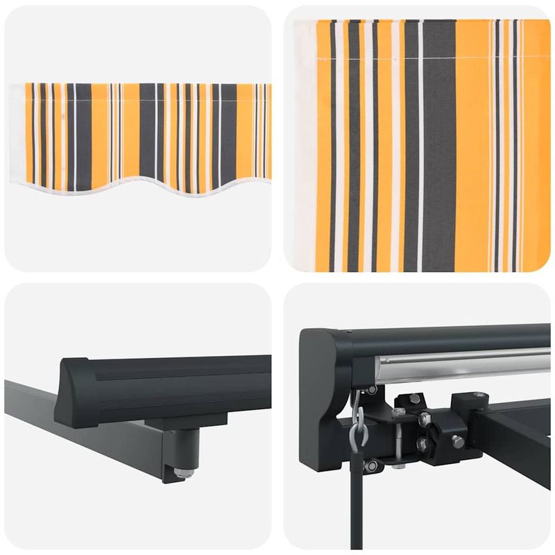Casa si Gradina - Gradina si terasa - Umbrele si pavilioane - Pavilioane - Cortina Retractabila Manual Albastru Marin 450x300 cm - Infinity.ro