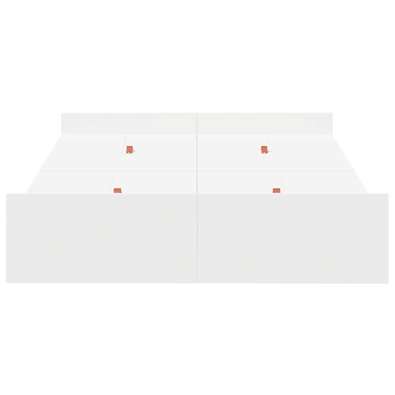Casa si Gradina - Mobilier - Paturi si accesorii - Paturi - Cadru de pat cu depozitare cu sertar cu headboard cu depozitare Alb 120 x 200 cm Lemn - Infinity.ro