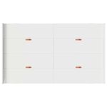 Casa si Gradina - Mobilier - Paturi si accesorii - Paturi - Cadru de pat cu depozitare cu sertar cu headboard cu depozitare Alb 120 x 200 cm Lemn - Infinity.ro