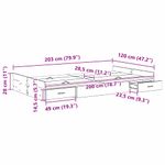 Casa si Gradina - Mobilier - Paturi si accesorii - Paturi - Cadru de pat cu depozitare cu sertar cu headboard cu depozitare Alb 120 x 200 cm Lemn - Infinity.ro