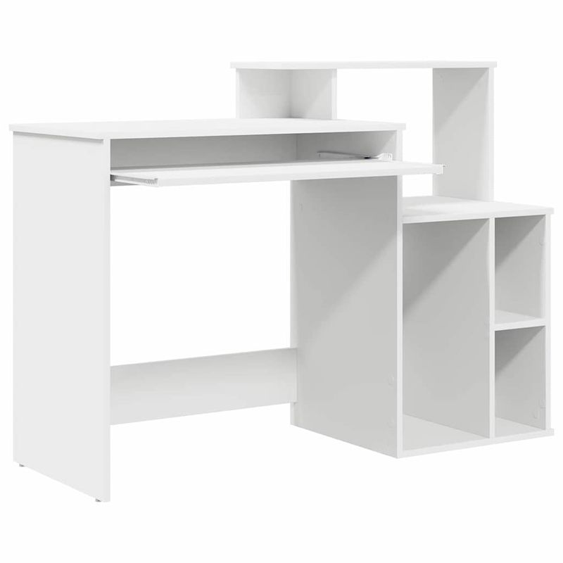 Casa si Gradina - Mobilier - Mese si birouri - Birouri - Birou cu stocare Alb 120.5x44x88.5 cm Lemn artificial - Infinity.ro