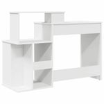 Casa si Gradina - Mobilier - Mese si birouri - Birouri - Birou cu stocare Alb 120.5x44x88.5 cm Lemn artificial - Infinity.ro