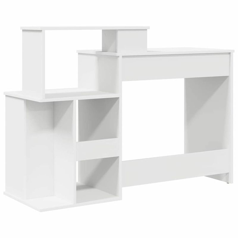 Casa si Gradina - Mobilier - Mese si birouri - Birouri - Birou cu stocare Alb 120.5x44x88.5 cm Lemn artificial - Infinity.ro