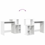 Casa si Gradina - Mobilier - Mese si birouri - Birouri - Birou cu stocare Alb 120.5x44x88.5 cm Lemn artificial - Infinity.ro