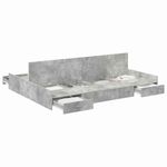 Casa si Gradina - Mobilier - Paturi si accesorii - Paturi - Cadru de pat cu depozitare Gri beton 140 x 190 cm Melamina - Infinity.ro