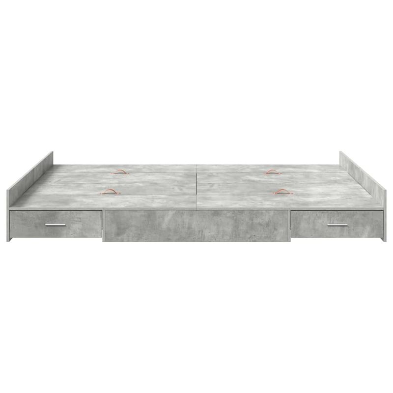 Casa si Gradina - Mobilier - Paturi si accesorii - Paturi - Cadru de pat cu depozitare Gri beton 140 x 190 cm Melamina - Infinity.ro
