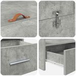 Casa si Gradina - Mobilier - Paturi si accesorii - Paturi - Cadru de pat cu depozitare Gri beton 140 x 190 cm Melamina - Infinity.ro
