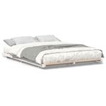 Casa si Gradina - Mobilier - Paturi si accesorii - Paturi - Cadru de pat de podea Alb 160 x 210 cm Lemn masiv de pin - Infinity.ro