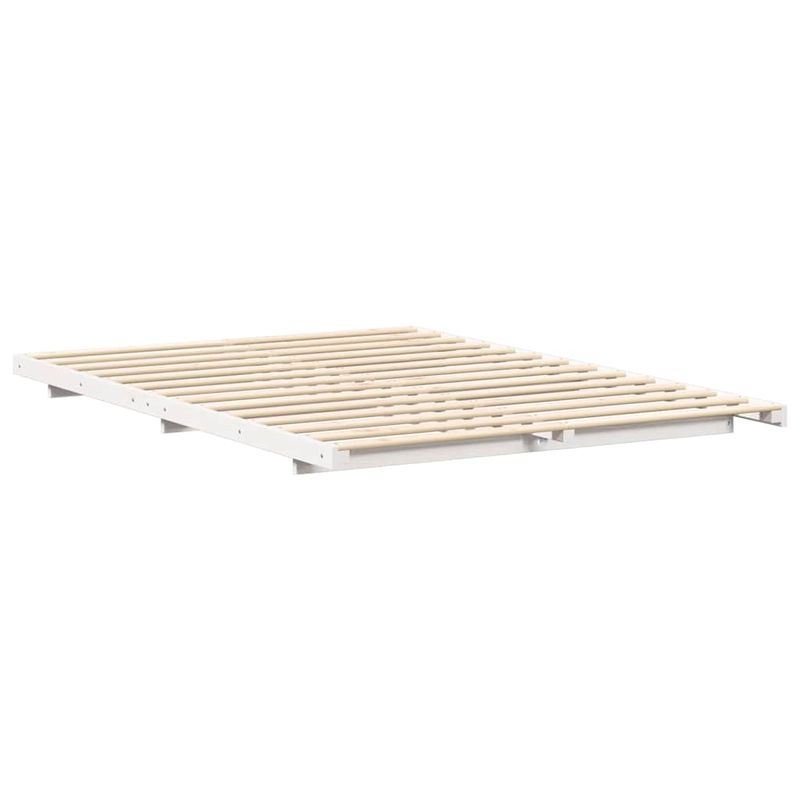 Casa si Gradina - Mobilier - Paturi si accesorii - Paturi - Cadru de pat de podea Alb 160 x 210 cm Lemn masiv de pin - Infinity.ro