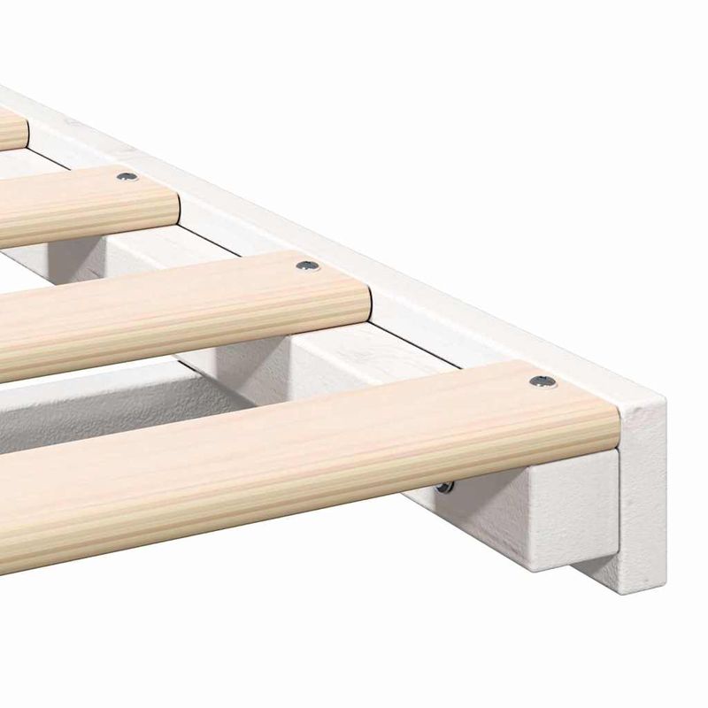 Casa si Gradina - Mobilier - Paturi si accesorii - Paturi - Cadru de pat de podea Alb 160 x 210 cm Lemn masiv de pin - Infinity.ro