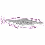 Casa si Gradina - Mobilier - Paturi si accesorii - Paturi - Cadru de pat de podea Alb 160 x 210 cm Lemn masiv de pin - Infinity.ro