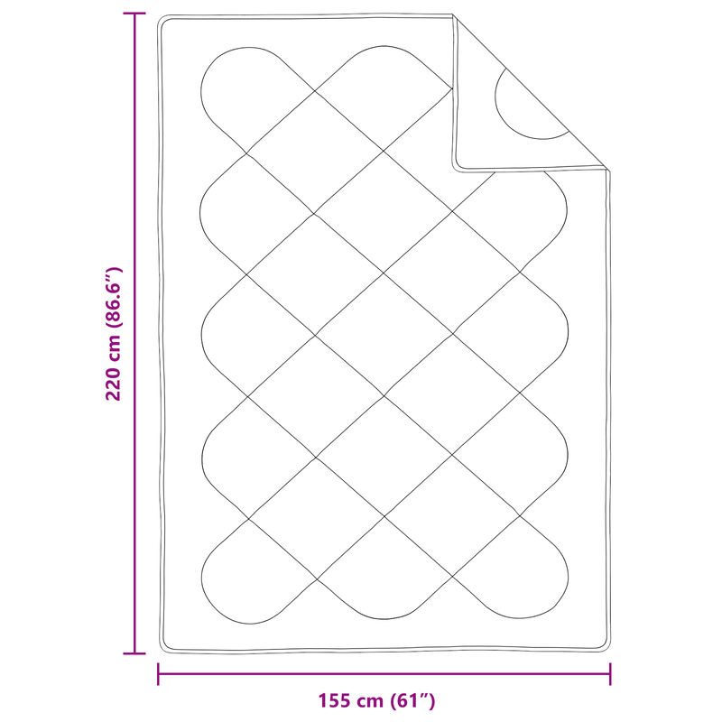 Casa si Gradina - Textile si covoare - Perne si pilote - Pilote - Duvet 2 in 1 cu perna 2 pcs Alb 155 x 220 cm Microfibra - Infinity.ro