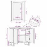 Casa si Gradina - Mobilier - Seturi de mobilier - Seturi baie - Set de mobilier pentru baie cu raft cu depozitare cu usa cu oglinda 2 pcs Maro Standard - Infinity.ro