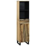 Casa si Gradina - Mobilier - Seturi de mobilier - Seturi baie - Set de mobilier pentru baie cu sertar cu raft cu depozitare cu usa cu oglinda 5 pcs Maro Mediu - Infinity.ro