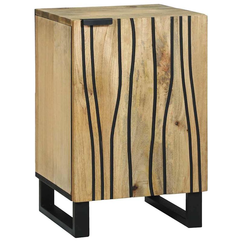 Casa si Gradina - Mobilier - Seturi de mobilier - Seturi baie - Set de mobilier pentru baie cu sertar cu raft cu depozitare cu usa cu oglinda 5 pcs Maro Mediu - Infinity.ro